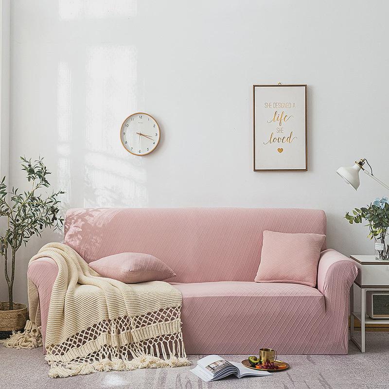 24滑新款奢宠金提花沙发套纯色四季可用不易年简约现代时尚沙发垫