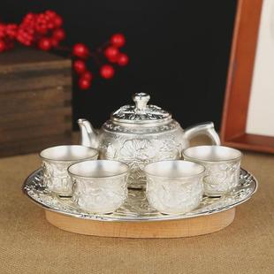 家用一整套带托盘办公室高档网红复古摔不烂泡茶壶6件套 茶壶套装