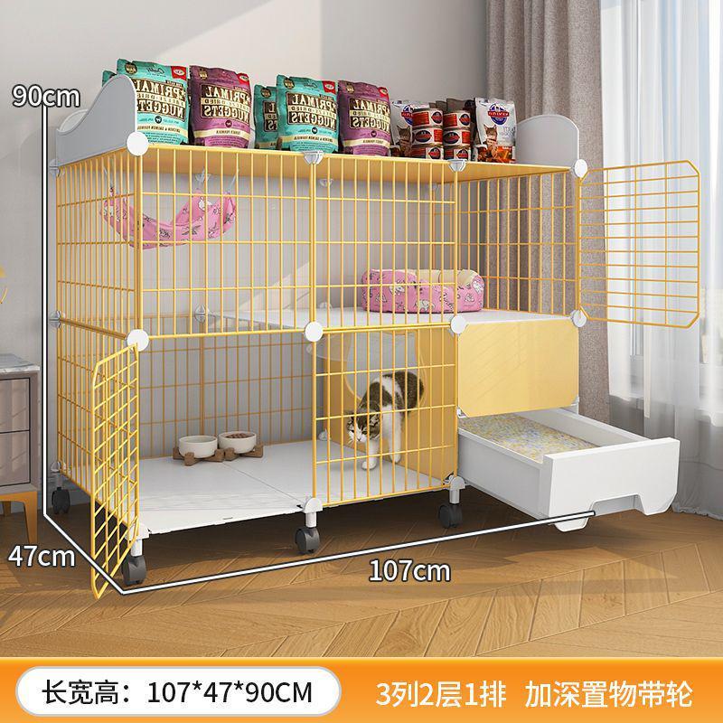 猫笼子带家用猫砂盆一体双层不占地超大自由空间厕所室内猫咪别墅