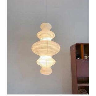 寂吊灯日式侘纸风野口勇吊灯宣纸灯圆球灯笼中古复古日式茶室纸灯