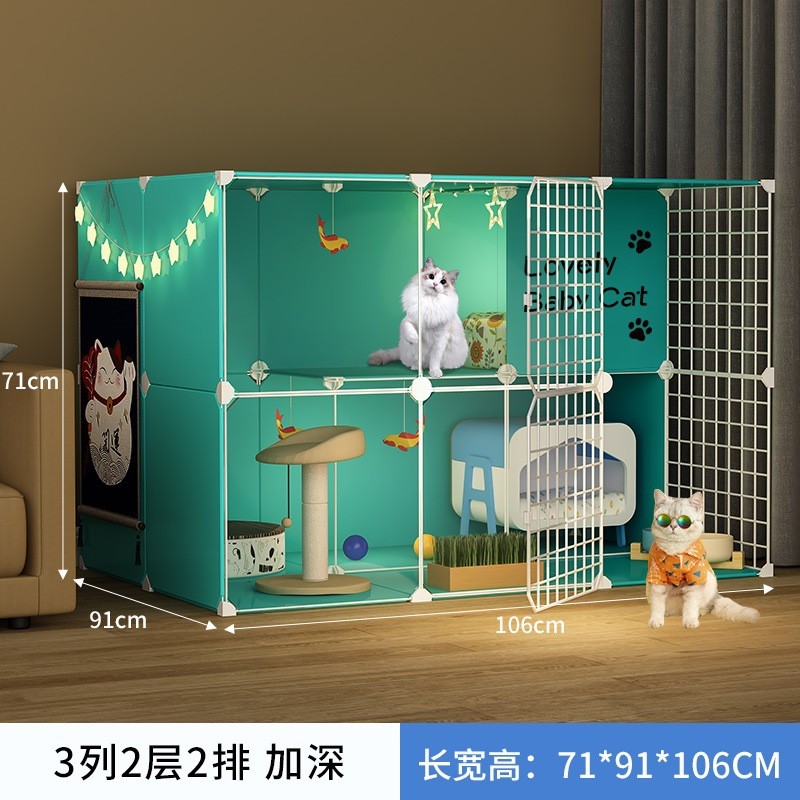 猫狗笼子家用不超大空间猫咪别墅猫笼成年猫幼猫宠物围栏室内占地