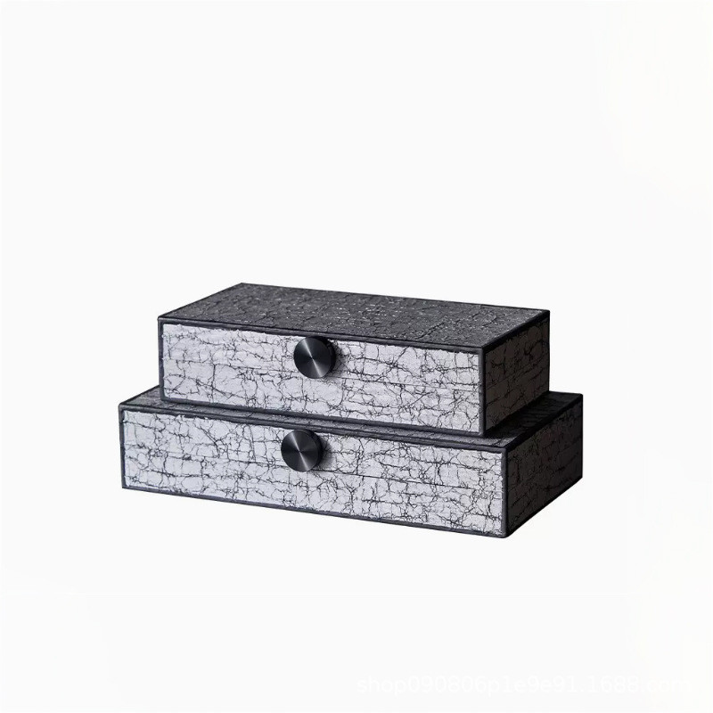 新中式创意首饰盒高端家居样板间酒店卧室收纳盒装饰衣帽间摆件