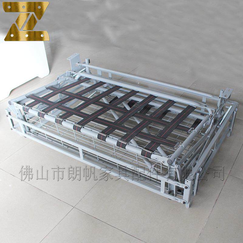 供应高挡布艺折叠沙发床架两折翻转沙发床家具五金配件