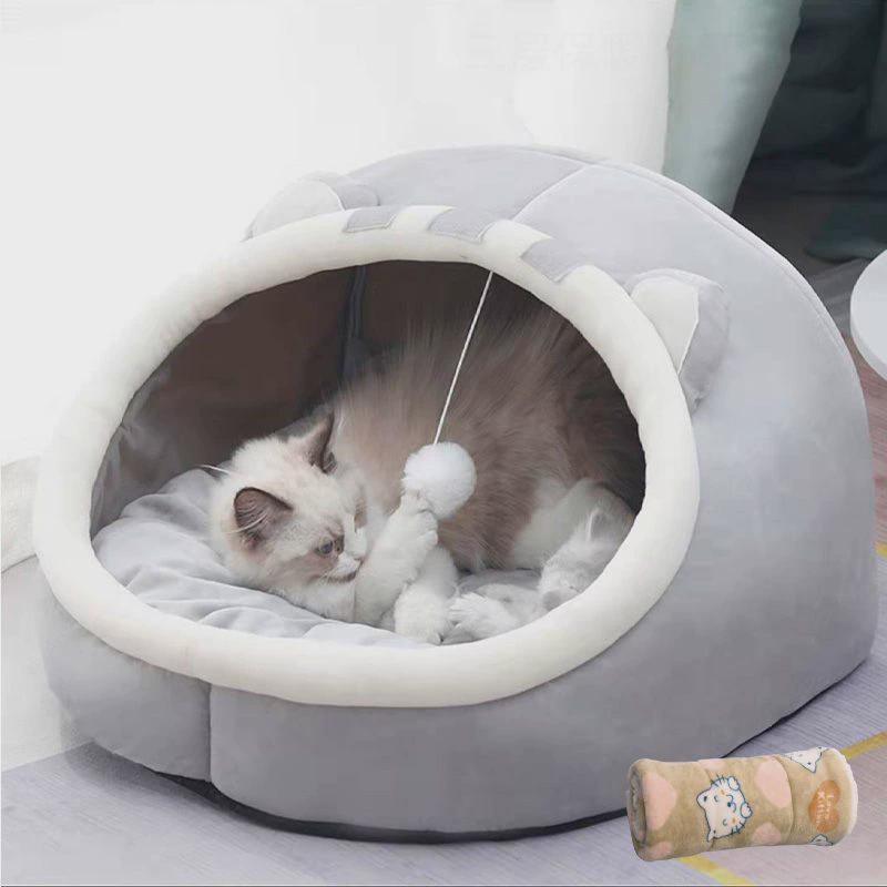 猫窝狗窝半封闭式猫屋四季猫咪别墅房宠物用品网红猫犬耐咬窝