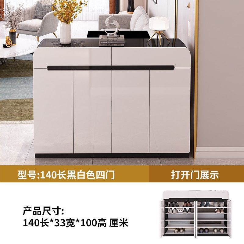 zh简约现代烤漆鞋柜双面门口客厅门厅柜多功能双开组装隔断柜玄关
