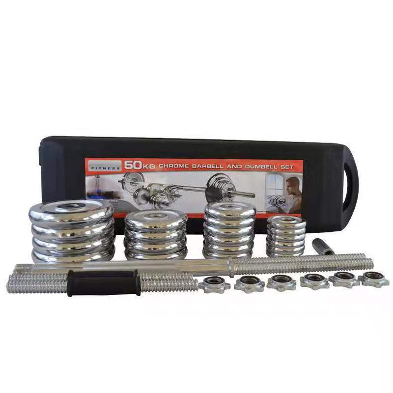 质感烤漆哑铃男士家用健身哑铃套装可调节电镀哑铃杠铃片烤漆哑铃