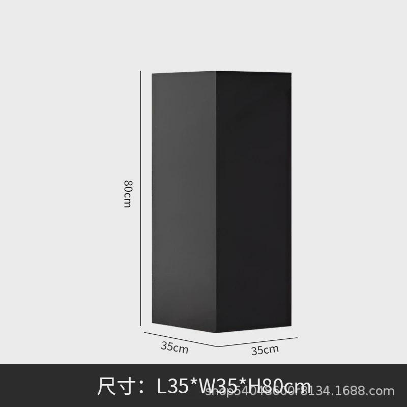 雕塑底座天然黑白根黑色大理石售楼部展示台摆件石墩落地基座商场