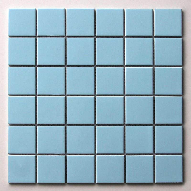泳池马赛克蓝白色釉面景观工程游泳池适用陶瓷马赛克瓷砖拼图鱼池