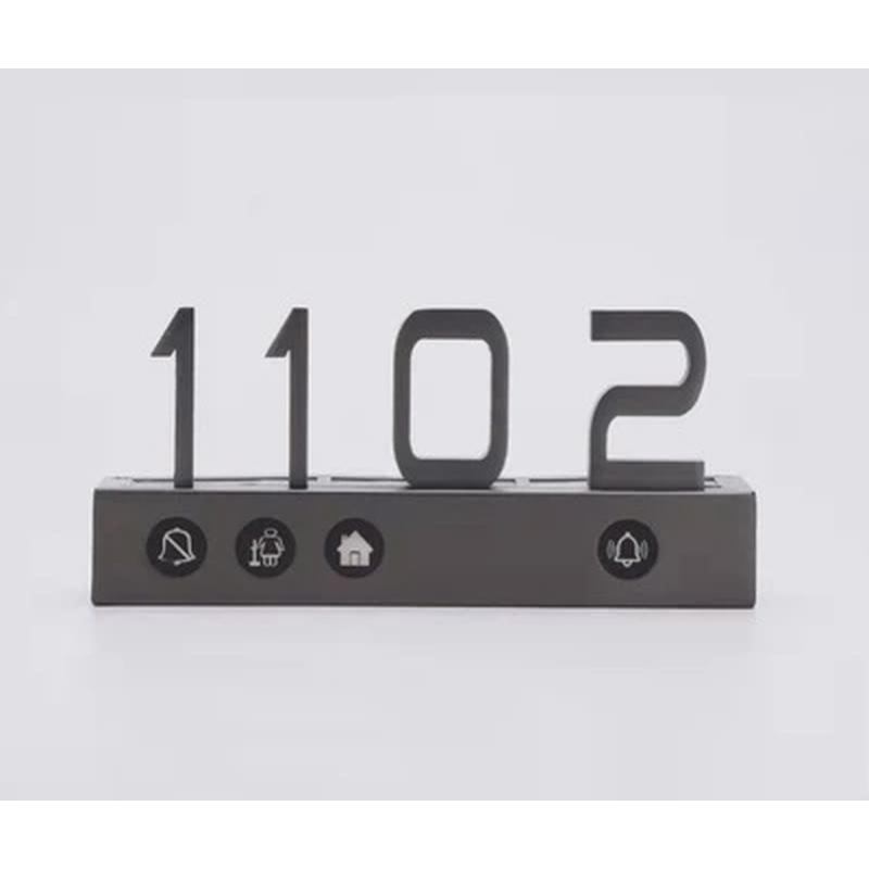 门牌制作公司酒店门牌宾馆包厢ktv发光别墅金属不锈钢电子门牌号