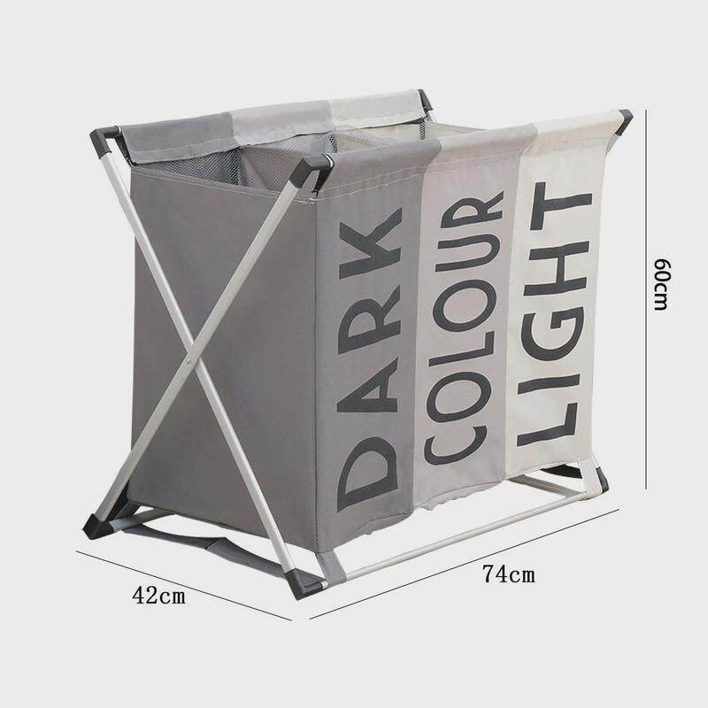 家用分格脏衣篮牛津布可折叠洗衣袋筐防水创意脏衣篓脏衣收纳