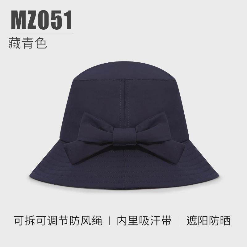PGM高尔夫球帽女士蝴蝶结渔夫帽帽子可调节拴扣防风绳吸汗带设计