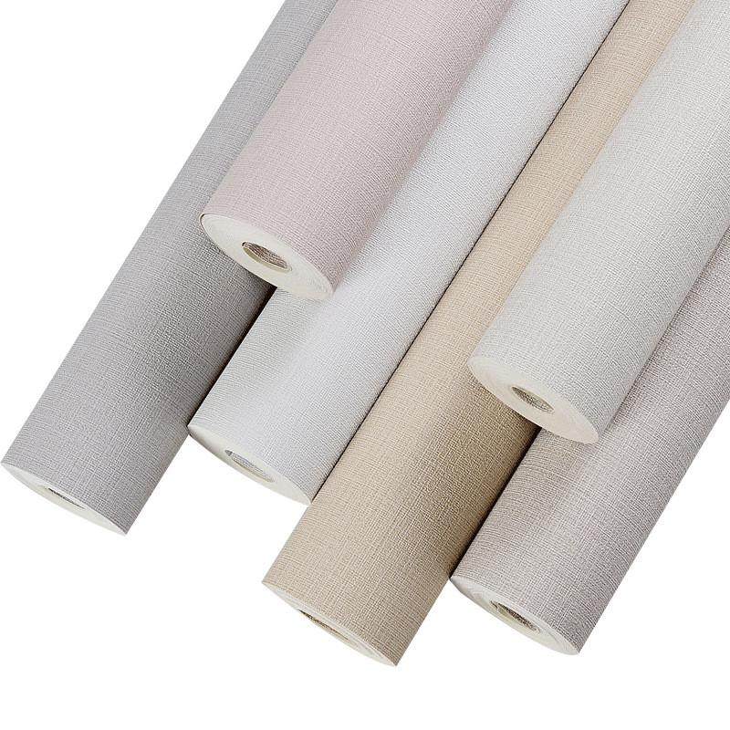 热销日式仿真亚麻色素色防水壁纸现代简约客厅卧室酒店餐厅PVC墙,家装主材,无纺布墙纸,淘宝优惠券,粉丝福利购,淘宝优惠卷
