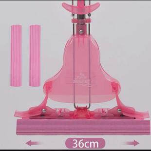 家必洁新款 胶棉挤水懒人拖把拖把免手洗新 六代36厘米加大号对折式