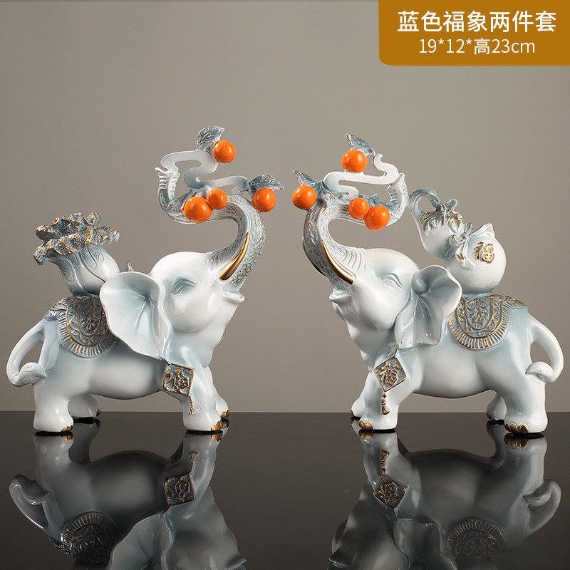 现代简约高档招财鹿事事如意流沙装饰品平安摆件玄关酒柜电视柜画