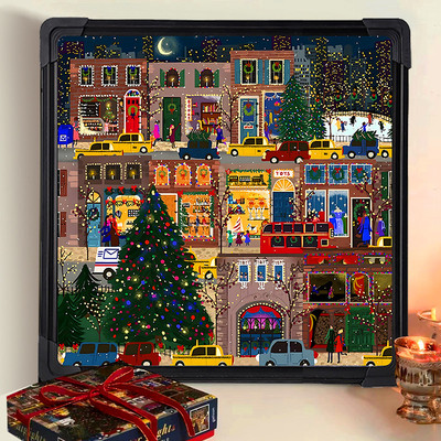 galison圣诞冬灯拼图专用相框50.8x50.8正方形500片装裱画框挂墙