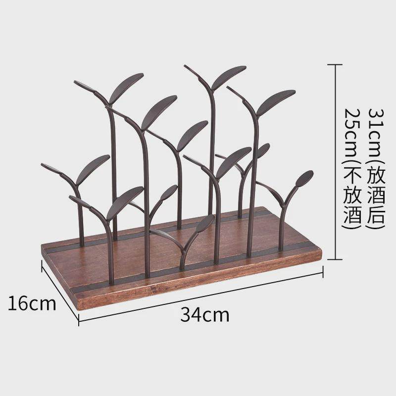 美式铁艺红酒葡萄酒架酒杯家用酒柜展示架酒瓶收纳酒水摆件简约