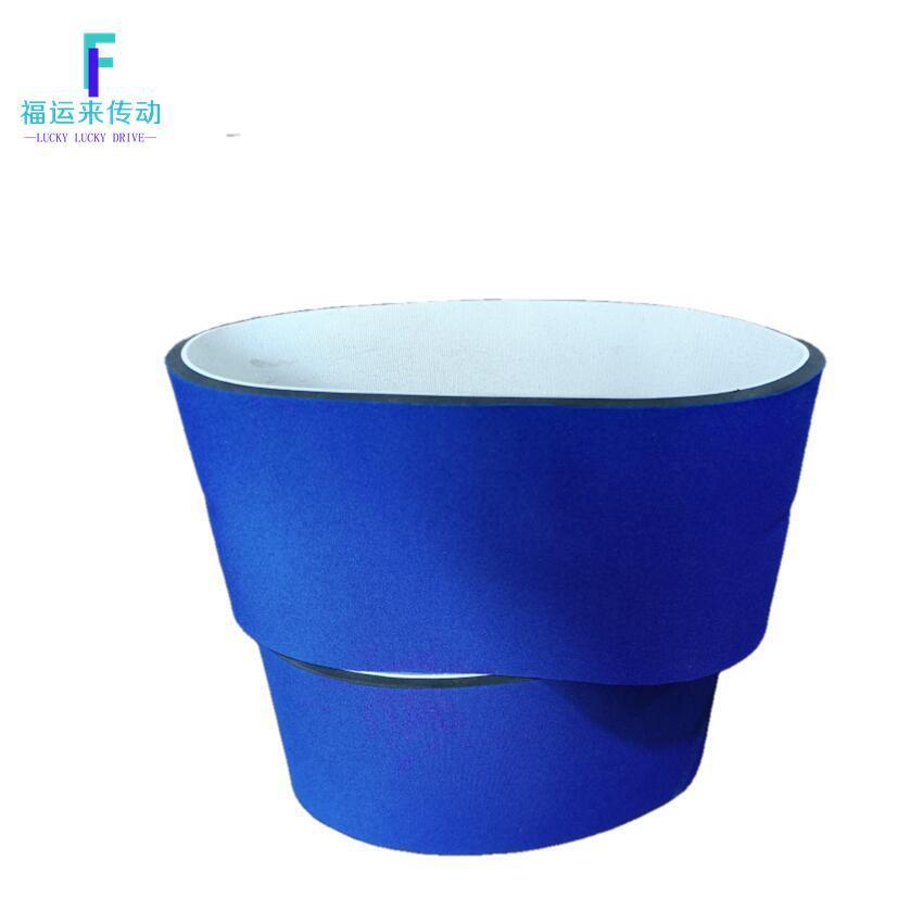 全自动圆瓶贴标机蓝布海棉带卷标皮带120*600标签卷瓶机上糊皮带图片