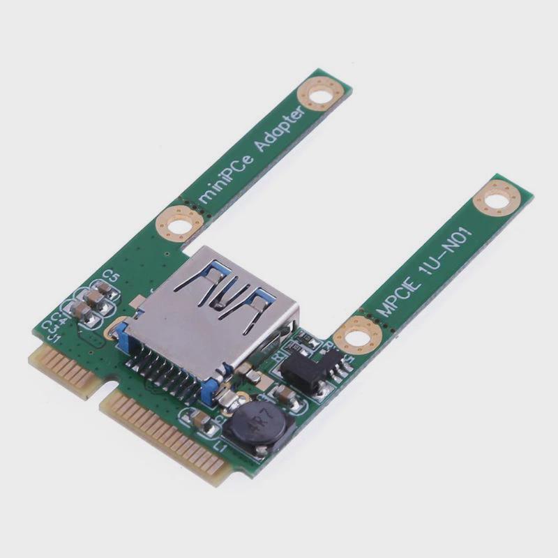 MPCIE转USB转接卡Mini PCI-E扩展USB2.0接口全高和半高扩展卡