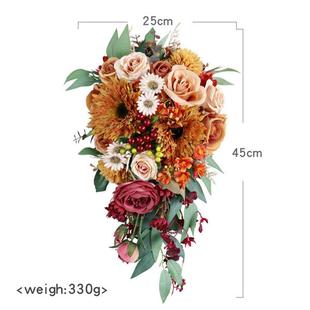 结婚新娘水滴婚礼欧式手捧花拍照瀑布手拿花仿真花婚庆场景布置