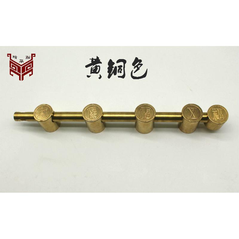 中式仿古大门插销古建门锁头黄铜门闩门栓老式实木大门锁鼻铜门扣