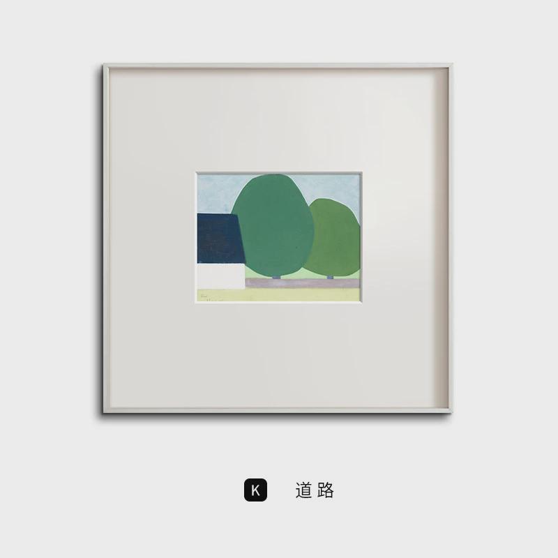 芳草地北欧风景艺术装饰画现代简约小众壁画法式餐厅走廊多联画图片