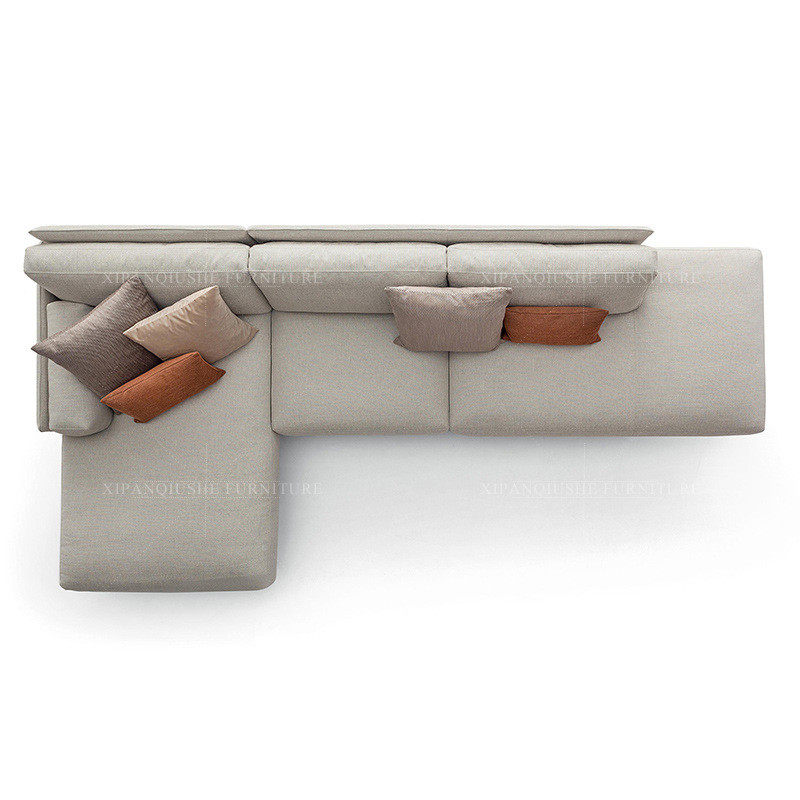 北欧布艺沙发组合客厅可拆洗现代简约双人三人羽绒沙发小户型转角