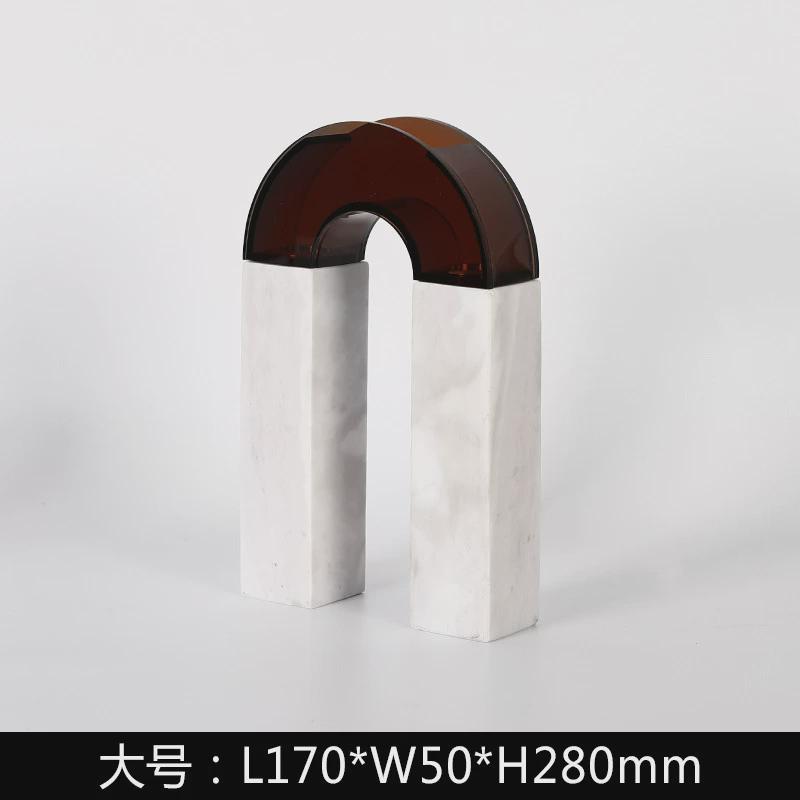大理石花瓶摆件客厅插花干花样板房北欧客厅电视柜茶几家居装饰品