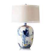 景德镇新中式 手绘卧室床头灯陶瓷台灯古典家用台灯