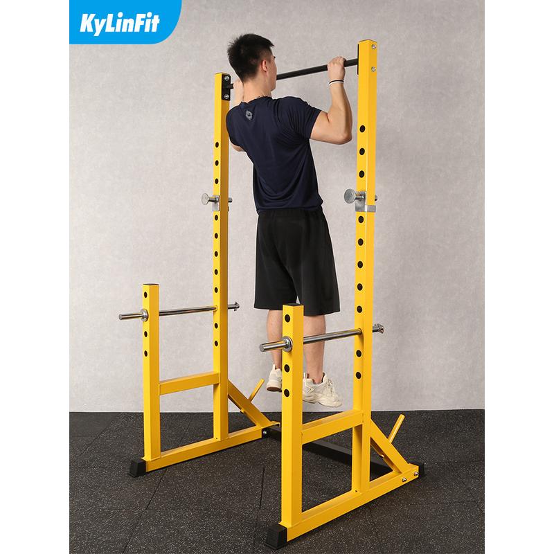 多功能健身分体框套装深蹲架卧推架杠铃架安全举重床式健身器材