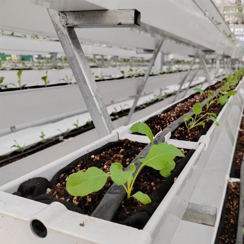 热销大棚无土栽培番茄叶菜四层七槽a型大棚栽培立体草莓种植架