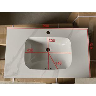 无缝衔接岩板陶瓷切角一体台盆台下台上盆洗漱台阳台水池盆盆