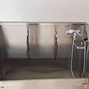 丽泽t不锈钢洗狗池宠物店防滑狗池加厚洗猫狗宠物洗澡盆宠物浴池