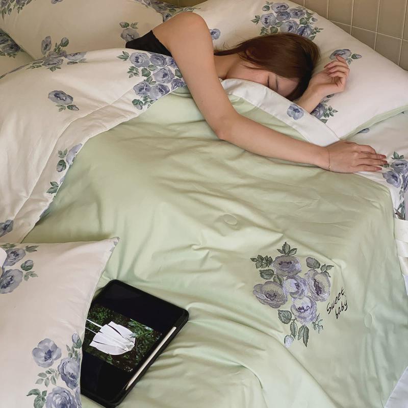 类洗夏凉单人新款学生宿舍大豆被纤维被可机a2024四件套全棉空调