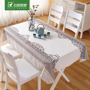 外贸纸塑石头造一次性桌布印花圆长方形纯白色酒店台布世凯