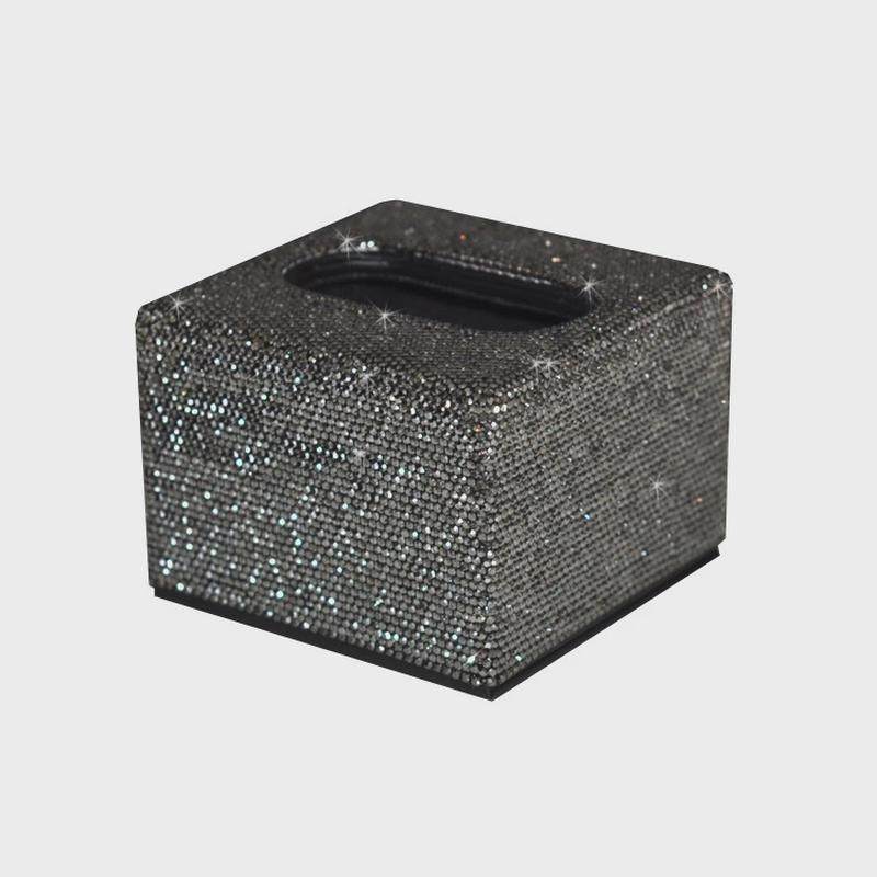 奢华镶钻卷纸小号纸巾盒个性创意水晶贴钻方形抽纸盒欧式车用,收纳整理,纸巾盒,淘宝优惠券,粉丝福利购,淘宝优惠卷