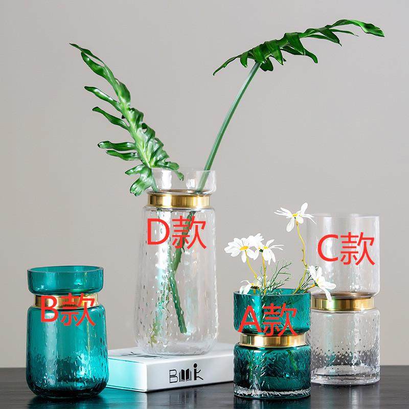 北欧轻奢创意餐桌金属玻璃花瓶插花瓶客厅透明面装饰瓶身花点摆件,家居饰品,装饰摆件,淘宝优惠券,粉丝福利购,淘宝优惠卷