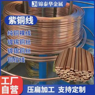 軌道燈磁吸導(dǎo)軌導(dǎo)電純銅紫銅扁線方線扁絲梯形銅條t2圓線壓扁加工
