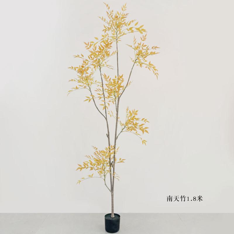 仿真植物南天竹高级装饰盆栽仿生室内客厅大型落地式轻奢绿植