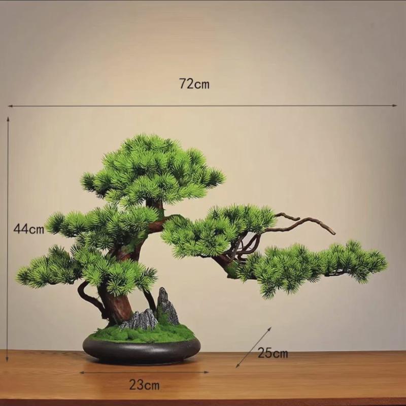 仿真迎客松盆景绿植盆栽客厅电视柜新中式摆件办公室家居装饰玄关