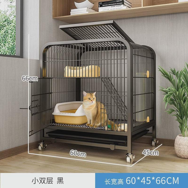 猫笼子不室内家用占地带厕所猫砂盆一体小猫咪猫窝两层别墅大空间