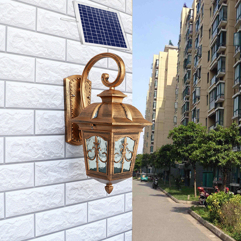 太阳能壁灯家用户外防水庭院灯LED欧式围墙灯室外阳台墙壁灯门灯