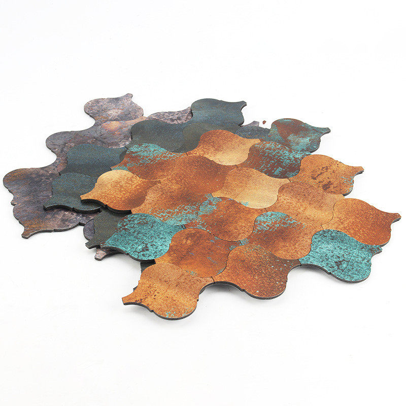 自粘铝塑自粘镜面电视背景墙马赛克异型铝塑板异形马赛克墙贴