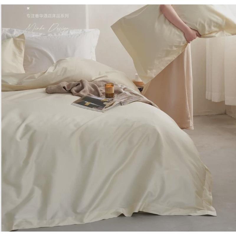 酒店布草设计师款刺绣套件简约酒店风全棉家用酒店四件套