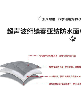 热销一件起批跨境宠物狗窝沙发垫猫床防水可拆洗夏季四季亚纺春耐