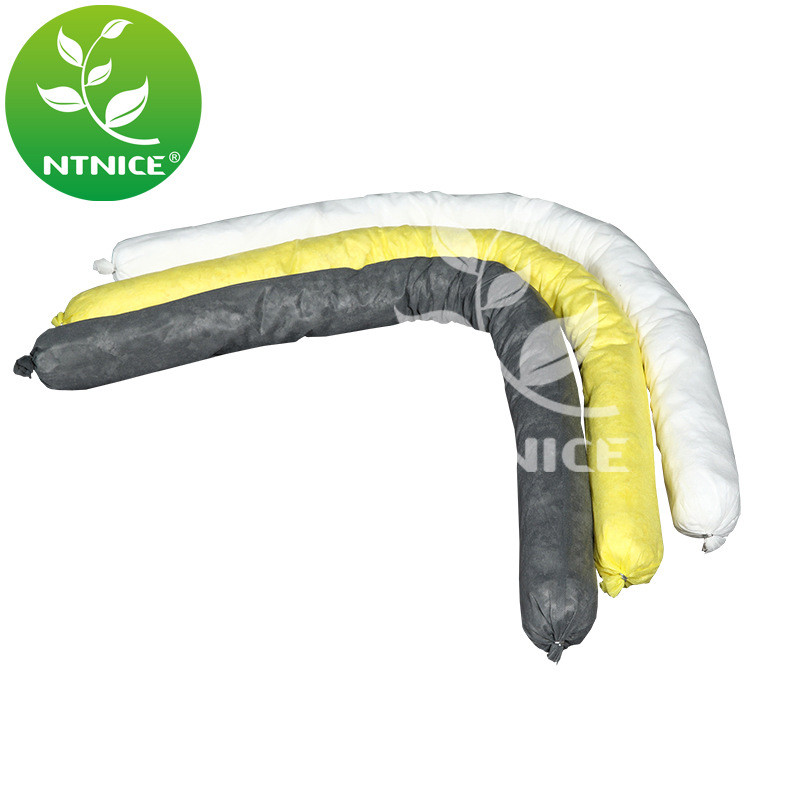 灰色通用型吸液袜，吸油索，吸油绳，拦油棉条7.6cm*120cm