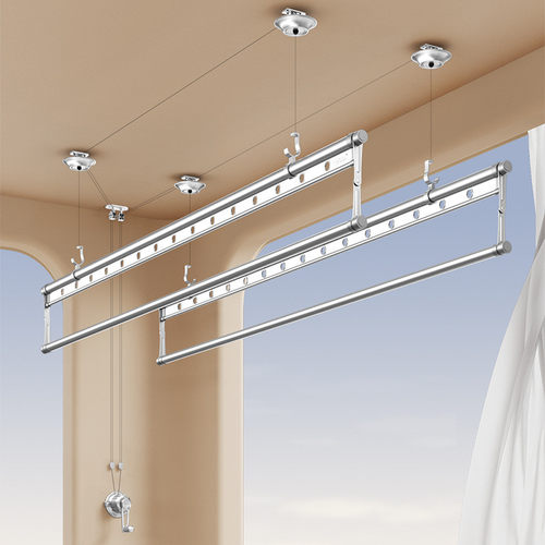 金贵夫人升降晾衣架阳台手摇晒衣架手动晾衣杆家用凉衣架晒被子