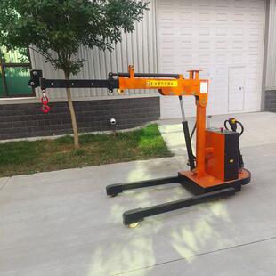 简易小型液压吊车全电动移动式搬运吊臂车电动自行走小吊机