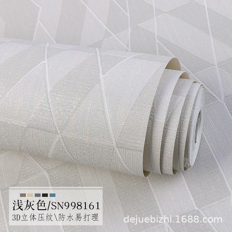 北欧风格几何线条墙纸格子卧室客厅电视墙背景墙壁纸家用现代简约