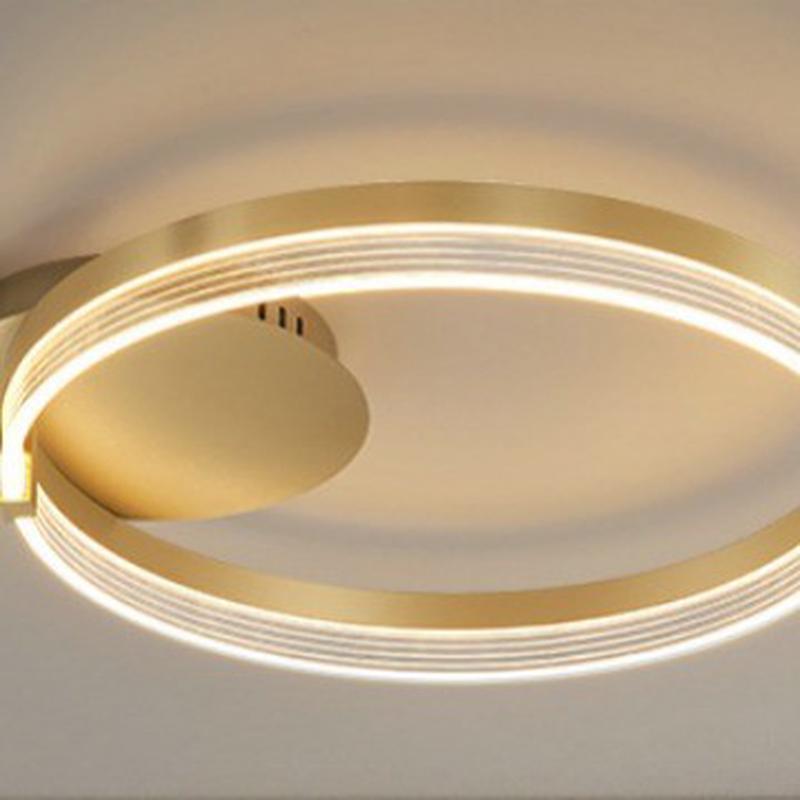 客厅灯简约现代北欧形led吸顶灯圆环大气餐厅房间主卧室极简灯具