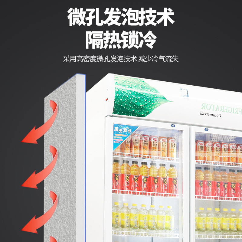 啤酒柜冷藏柜商用保鲜柜饮料冷藏展示柜单双三门立式风冷展示柜